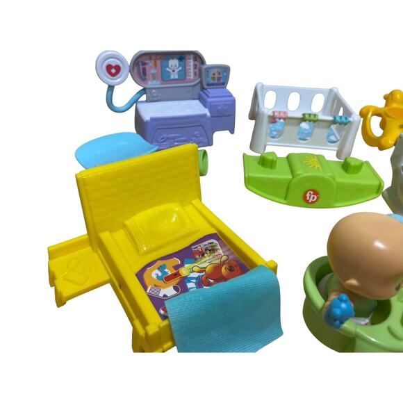 Fisher Price Little People Babies Figures Accessories Toys Lot Triplets - Picture 8 of 8